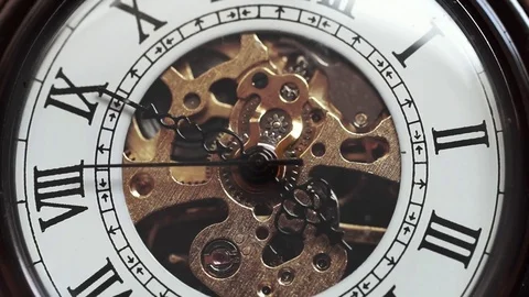 old pocket watch arrow movement Stock Video Pond5