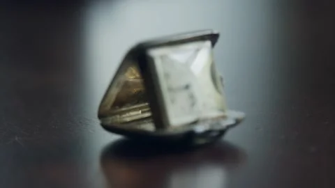 Old Pocket-watch coming into focus Stock Footage 154755375