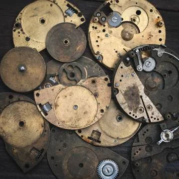 Old pocket watchs engine Stock Photos