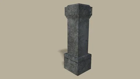 Old poles isolated on the background 3d-rendering Illustrazione stock