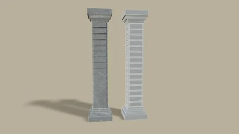 Old poles isolated on the background 3d-rendering イラスト素材