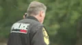 Old policeman with walky-talky dispatched on emergency call HD Footage