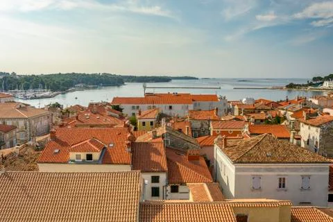 Old Porec from the basilic Stock Photos