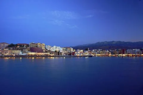 The old port in evening Stock Photos