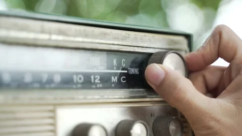 Old portable or small analog radio transmitter Stock-Footage 140037130