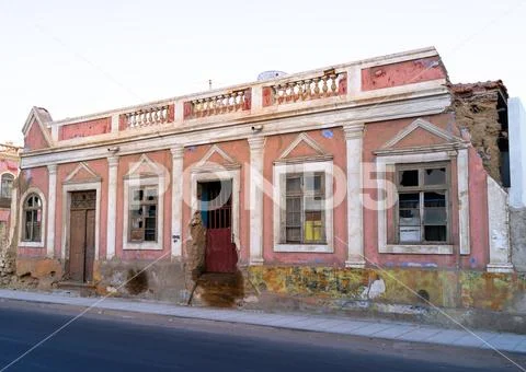 Old portuguese colonial building, Namibe Province, Namibe, Angola Stock Photos