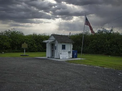 An old post office at the outback during a trip at summer Stock Photos