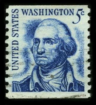 Old postage stamp on a black background. Foto stock
