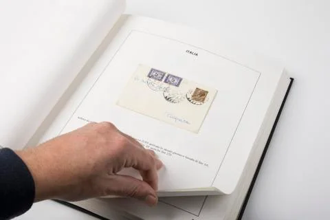 Old postage stamps collection Stock Photos