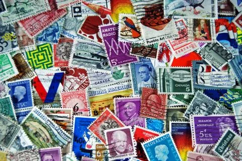 Old postage stamps Stock Photos