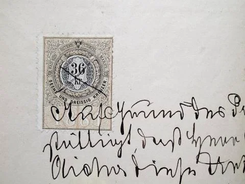 Old postal stamp Stock Photos