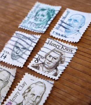 Old postal stamps Stock Photos