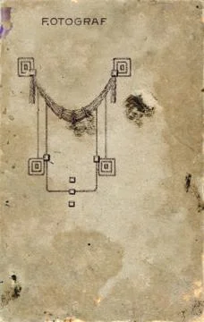 Old Postcard, on a gray background Stock Photos