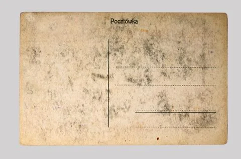 Old Postcard, on a gray background Foto stock