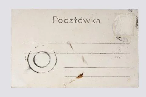 Old Postcard, on a gray background Stock Photos