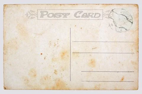 Old Postcard, on a gray background Stock Photos