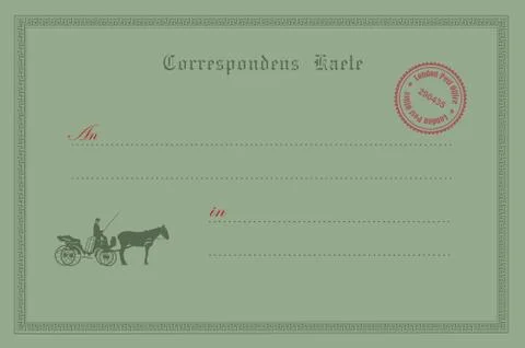 Old postcard Stock Illustration