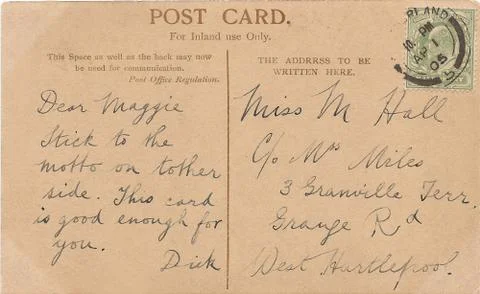Old postcard Stock Photos