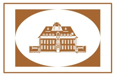 Old postcard vector Stock Illustration