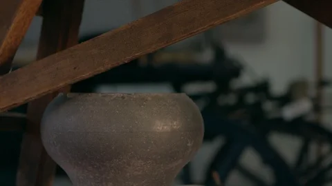 Old pot on the table 스톡 동영상 94724267