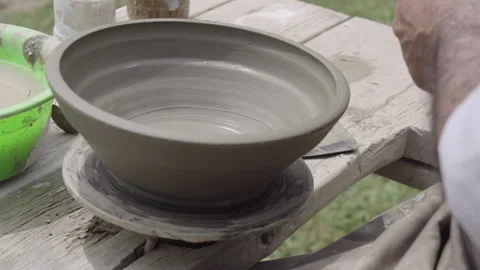 Old Pottery Craft Work Stock Footage 243587775