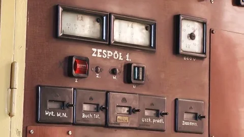 Old power distribution center Stock Footage 69122569