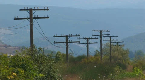 Old power line. Stock Footage 27205027
