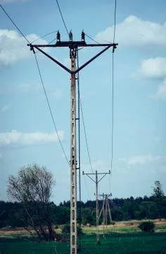 Old power line Stock Photos