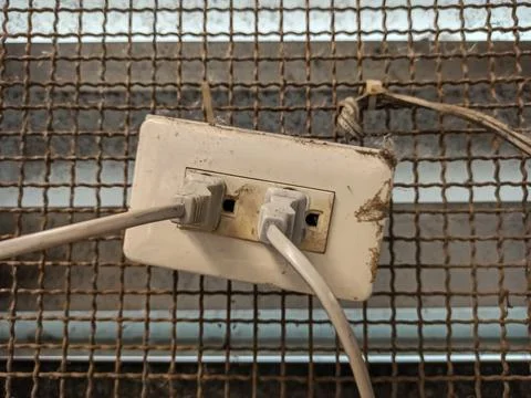 Old power plug Stock Photos