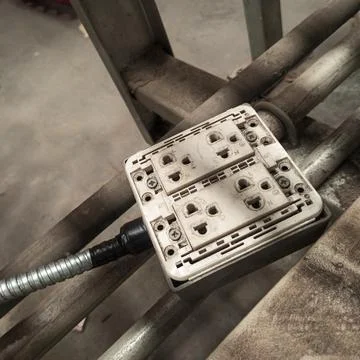 Old power socket Stock Photos