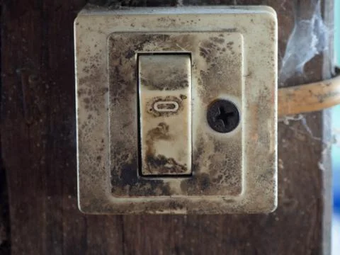 Old power switch Stock Photos