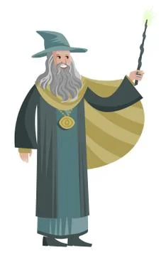 Old powerful rpg wizard Stock-Illustration
