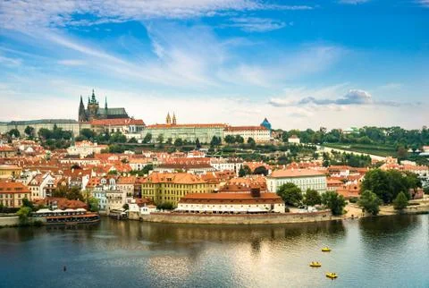 Old Prague at sunset Stock Photos