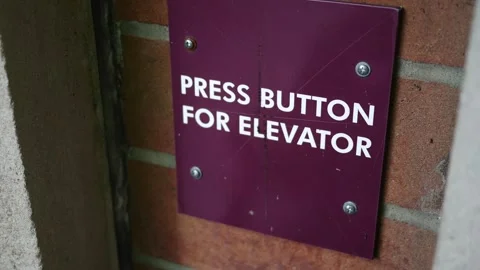An old press button for elevator sign Stock Footage 333075609