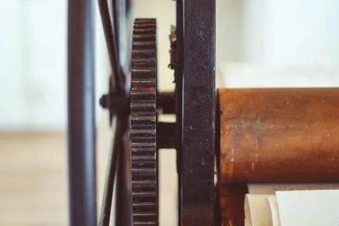 Old press machine Stock Photos