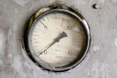 Old pressure meter Stock Photos