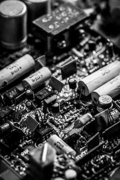 Old printed circuit board Stock Photos