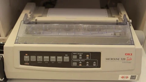 Old printer 스톡 동영상 77053080