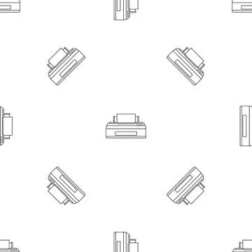 Old printer pattern seamless Stock Illustration