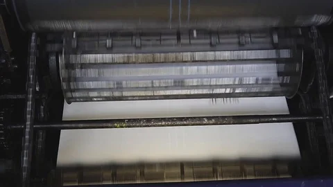 Old printing machine Stock Footage 83794372