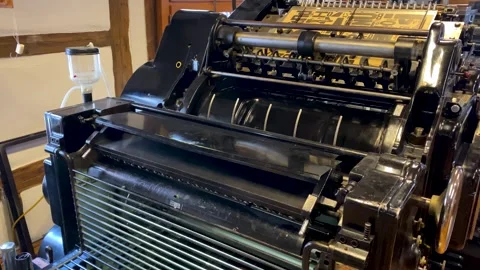 Old Printing Machine Vidéo 253313418