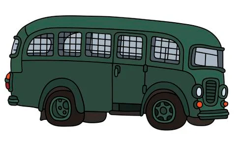 Old prison bus Stock Illustration