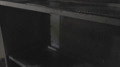 Old prison cell bunk beds steel Stock Footage 345762525