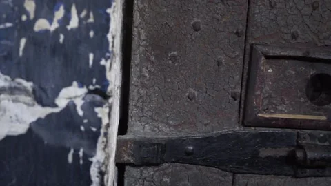 Old prison cell door Stock Footage 133360883