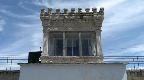 Old prison guard tower medium #2 Stock Footage 8686960