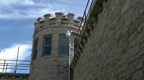 Old prison guard tower medium Stock Footage 8687005