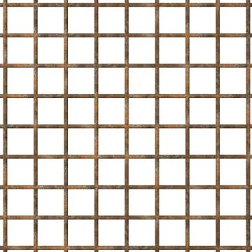 Old prison rusty bars cell lock dark background isolated 3d illustration Stock Illustration