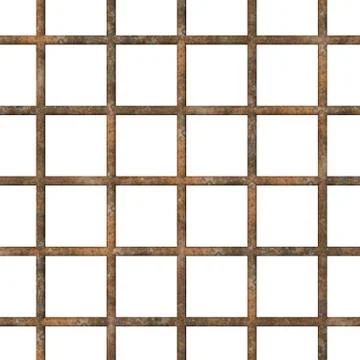 Old prison rusty bars cell lock dark background isolated 3d illustration Stock Illustration