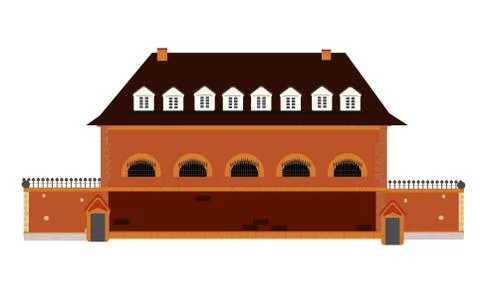 Old prison vector Stock Illustration