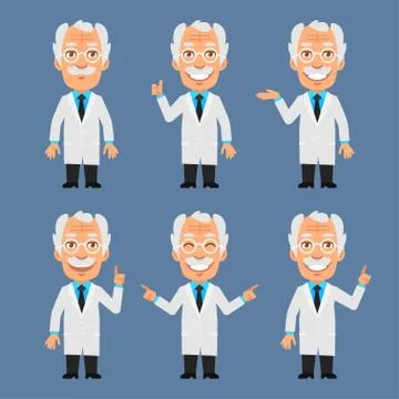 Old Professor Show and Points Ilustración de archivo